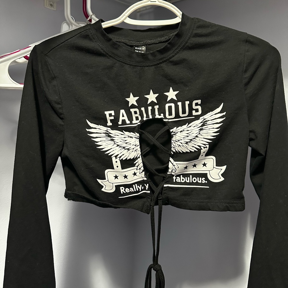 Long Sleeve Crop- Top